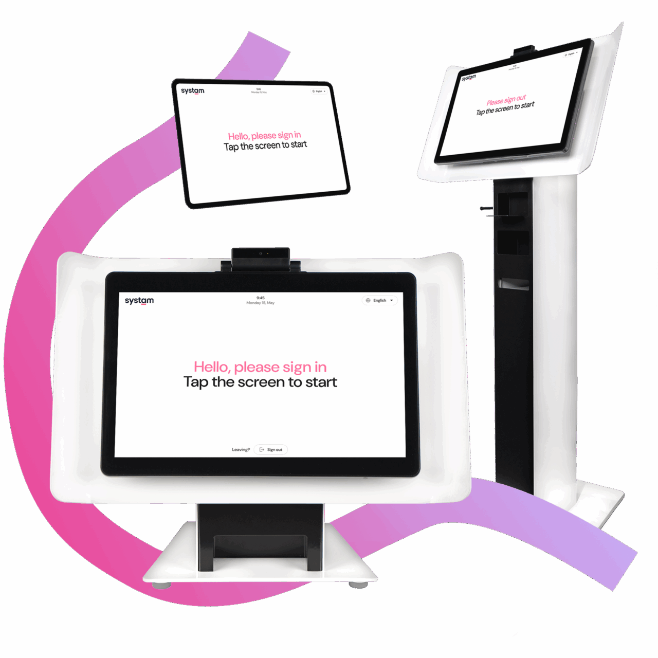 Make an impact with custom kiosks and welcome visitors even without staff 