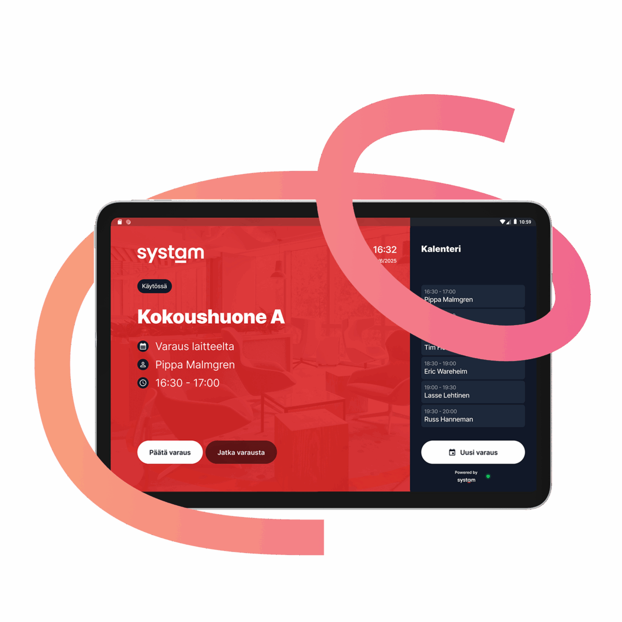 Tilavaraukset ja ovenpielinäytöt