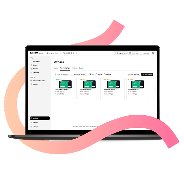 Systam Studio makes it easy to manage displays centrally