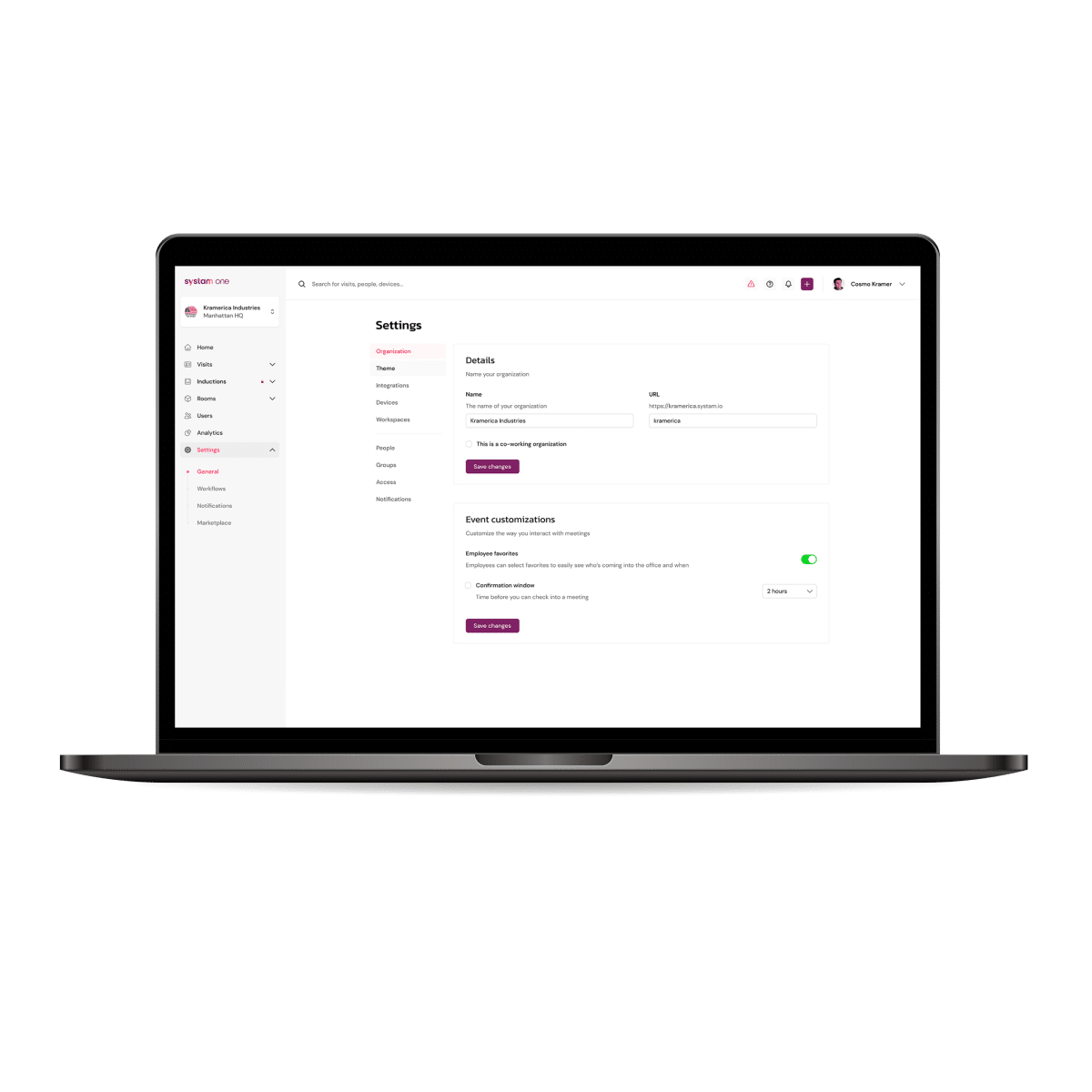 Systam One visitor management solution is developed in cooperation with the front desk personnel.